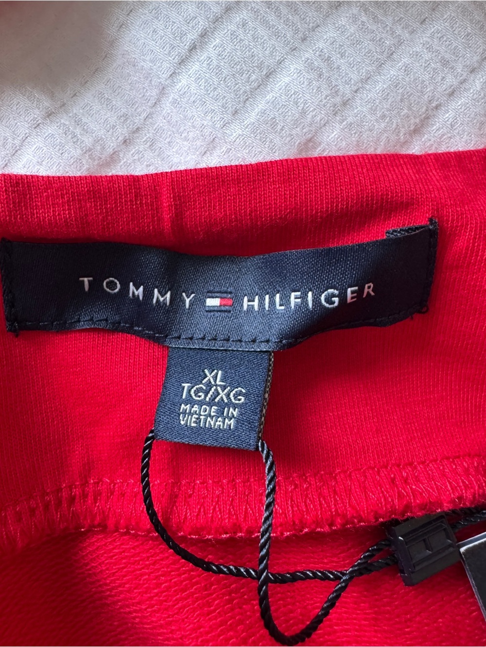 Tommy Hilfiger red french terry sneaker dress with striped details size XL - Picture 6 of 8
